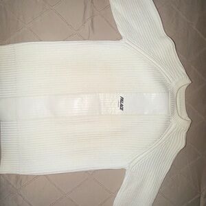 PALACE Cream Ribbed Knitwear